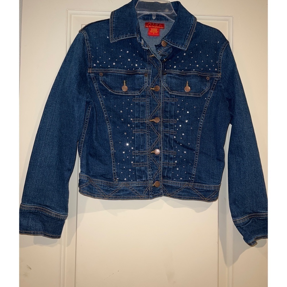 Nydj RHINESTONE EMBELLISHED DENIM JACKET - SIZE S
